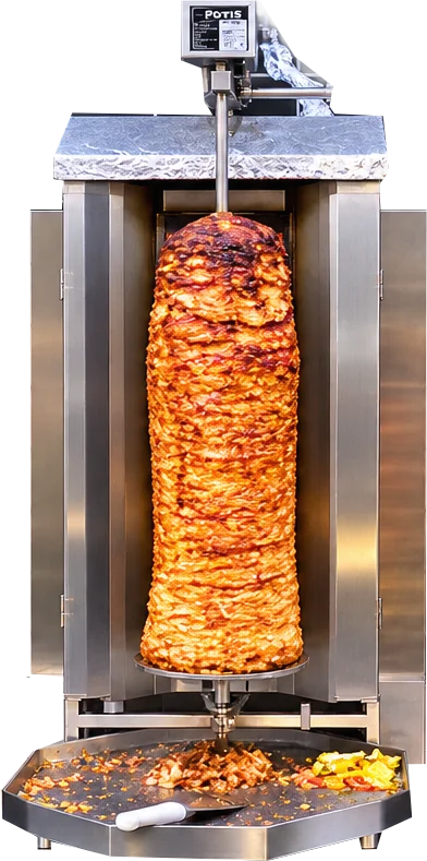 Poulet Döner Spiess mit marinierten Pouletstücken